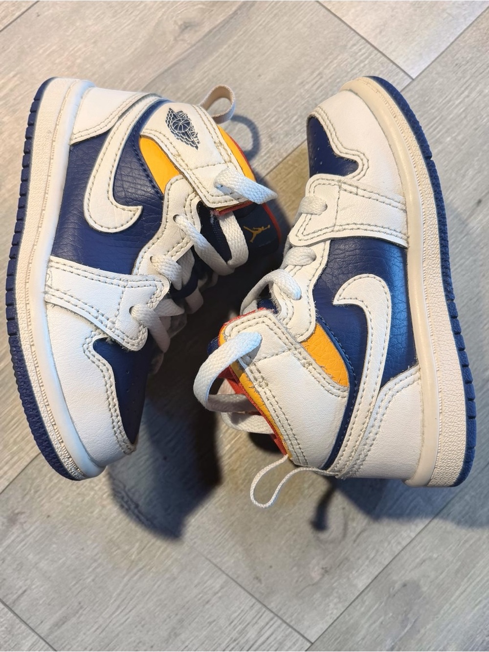 Nike Air Jordan White and Blue Sneakers for Everyday Style